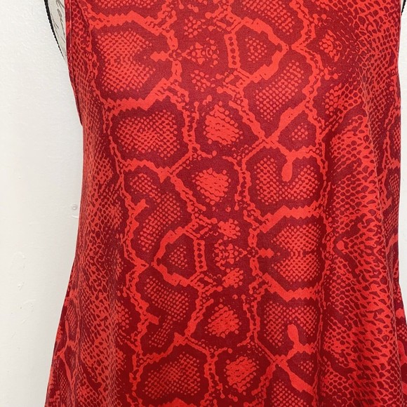 Lovers & Friends Womens Tank Top Back Mesh Snakeskin Print Sz Small Sleeveless - Picture 9 of 12